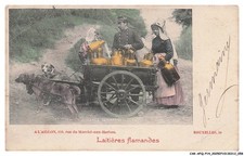 CAR-AFQP14-0786-BELGIQUE - BRUXELLES - Laitieres flamandes - Voiture a chien