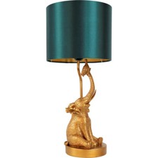 Lampe de Table Éléphant Or 51 CM Abat-Jour Lampe Design-Leuchte