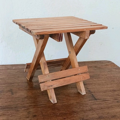 Tabouret pliant bois marron - pliant,