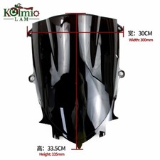 Adapté à Noir Moto Pare-brise YZF-R6 17-23 Bulle Double YAMAHA YZF-R7 2022-2024