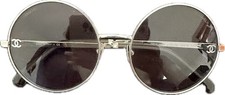 Chanel Silver Light Grey Round Glasses