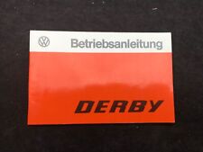 Original VW Derby  Betriebsanleitung Januar 1978