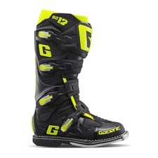 Gaerne SG12 Bottes Moto Cross Enduro Noir/Jaune Fluo MX