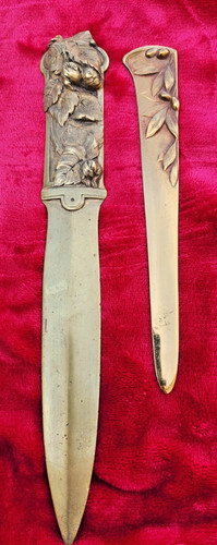 Coupe papier bronze signe - papier,