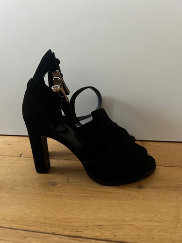 Escarpin hermes noir velour - hermes,