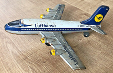Avion tôle lithographiée Lufthansa à friction 17x16 cm jouet ancien made Japan