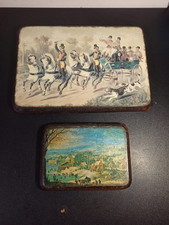 2 Anciennes Tableau Anglais en bois, Plaque décorative ,Art mural craquelé,