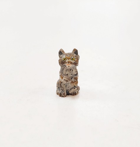 Sculpture chat assis patte - sculpture,