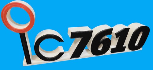 Icom 7610 logo - 7610, 3d