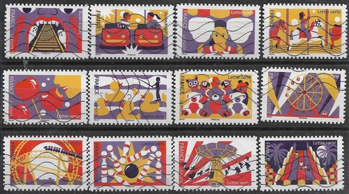 Lot timbres oblitérés série - lot,