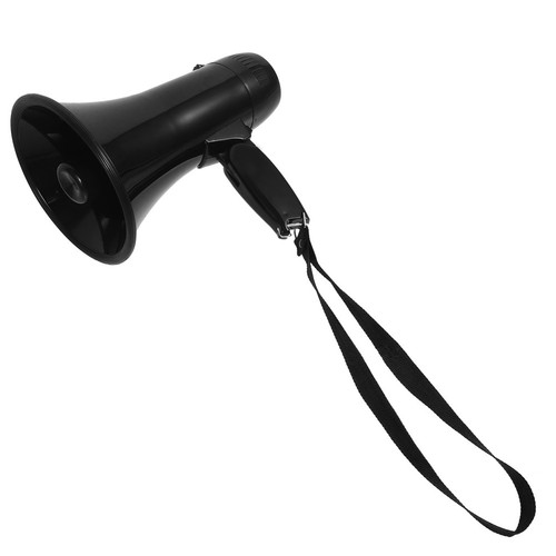 Black reusable abs megaphone - black,