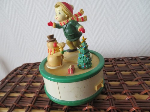 Vintage boite musique noel - vintage,