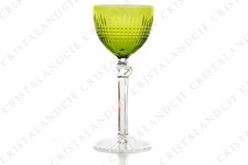 Verre à vin roemer Dombasle chartreuse par Baccarat. Yellow wine glass hock
