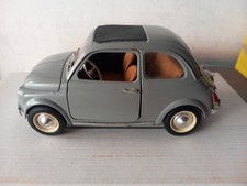 Fiat 500 Burago1/16 hood panels made leather front lights fitted