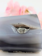 Bague art-déco en or blanc