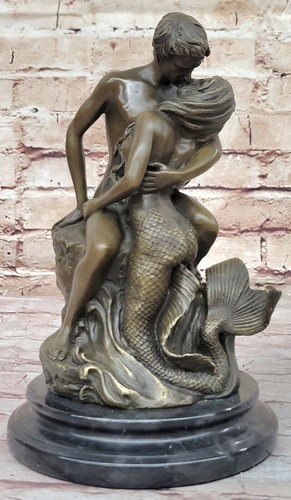 Art deco original mermaid love - original,