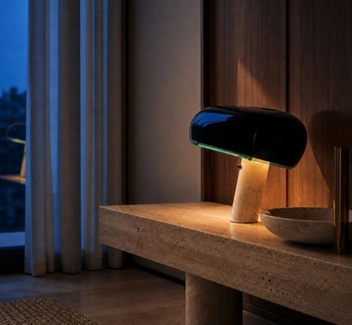Lampe marbre métal vert - lampe,