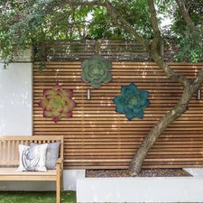 Fer Succulent Wall Decor Jardin Salon Chambre Sculpture Plante 3D