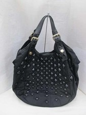 Sac noir en nylon clouté noir