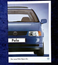 VW Polo 6N open air brochure 1/1996,... with information on colors and upholstery