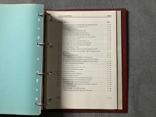 Document officiel porsche 928 - document,