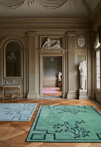 Chinoiserie perroquet vert - -,