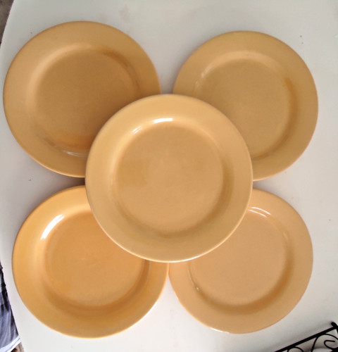 Lot assiettes jaune - lot,