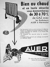 ADVERTISEMENT 1954 AUER RADIATOR A THERMOSTAT WARM SAFE 