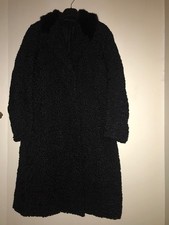 Manteau fourrure femme noir en