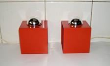 SQUARE LAMP - PAIR OF ORANGE LAMPS - design 70
