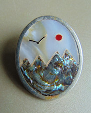 Broche pendentif Mexico argent et nacre
