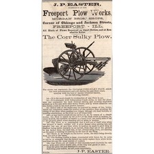 The Corr Sulky Plow Independent Crank Axle 1876 Freeport IL Clipping SAJ2-6