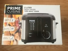 Prime Cuisine 2-Liter Electric Deep Fryer Stainless Steel Shell NIB