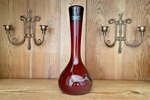 Vase verre soufflé rouge - vase,