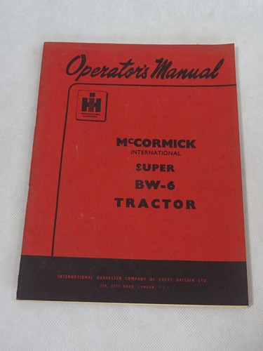 Cormick tracteur super 6 - super, bw-6