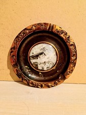 Copper Ashtray with Picture Under Glass - Brown - Collection - Vintage