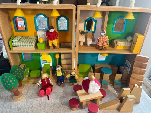 Maison poupée bois avec - maison, de