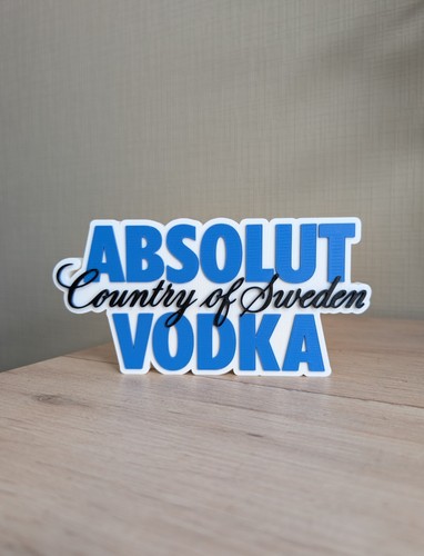 Plaque logo absolut vodka - plaque,