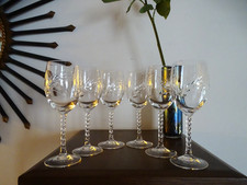 6 verres à vin rouge cristal