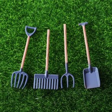  4 Pcs Mini Rateau Râteau Enfant Accessoires De Ferme Miniature Jouets À Creuser