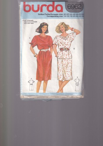 Patron burda 6962 robe - n°6962,