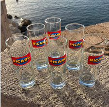 Lot de 6 Verres Tubes Ricard