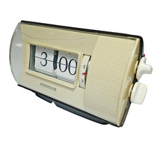 Vintage Retro Japan 60s 70s Heurovision Mechanical Rocker Alarm Clock - Flip Clock
