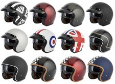 VCAN H589 SCOOTER MOD MOTORCYCLE OPEN FACE CRASH HELMET LAMBRETTA VESPA