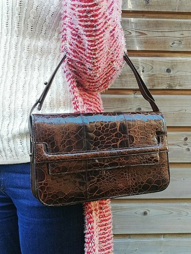 Sac ancien cuir brun - sac, en