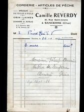SANCERRE (18) ROPE CANVASES BOX SPRINGS MATTRESS "Camille REVERDY" Invoice in 1954