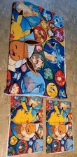 Pokémon And Friends Bed Duvet Cover And Two Pillowcases, Zips, Full Size, Anime
