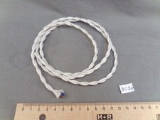 WHITE Sheathed Twisted Power Cable Wire (1m Set) 2 Strands 2 x 0.5mm2 (DC20)