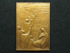 PLAQUE BR. VICTOR ROUSSEAU 1922 - ACADEMIE BELGE SCIENCES ARTS et BELLES-LETTRES