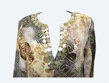 Tunique DERHY, beige imprimé